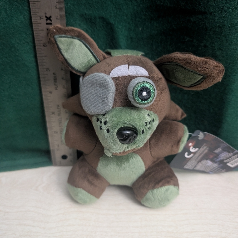 FNAF Five Nights at Freddy's Phantom Brown Green Foxy Plush Stuffed Animal Toy